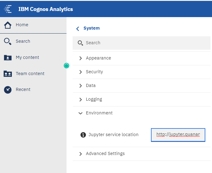Integration between IBM Cognos Analytics and Jupyter Notebook