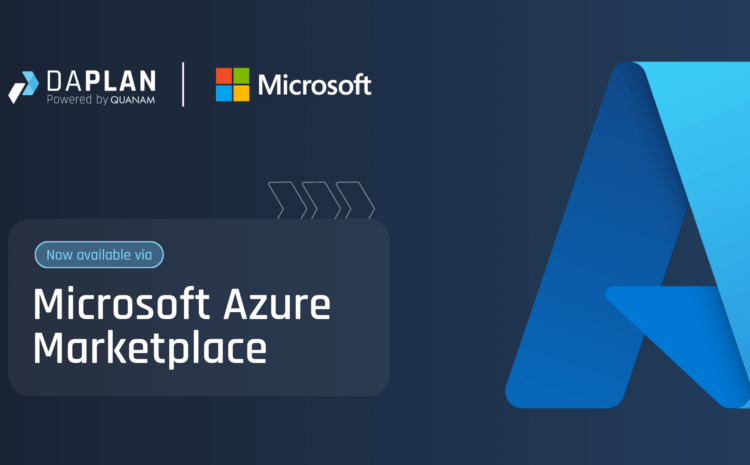 DAPLAN and Microsoft promotional banner announcing availability on the Azure Marketplace for Financial Planning and Analysis (FP&A)